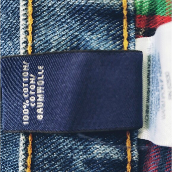 Land's End Jeans Men's 42 Raw Hem 38 Flannel Lined Farm Outdoor Utility Chore - Picture 10 of 12